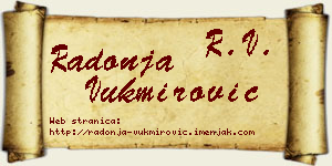 Radonja Vukmirović vizit kartica